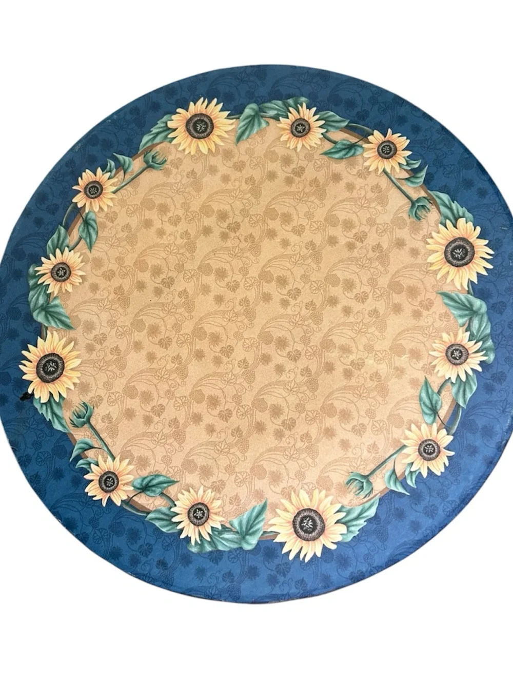 Farmhouse Rooster & Sunflower Print Sewing/Hat/Organizer Box